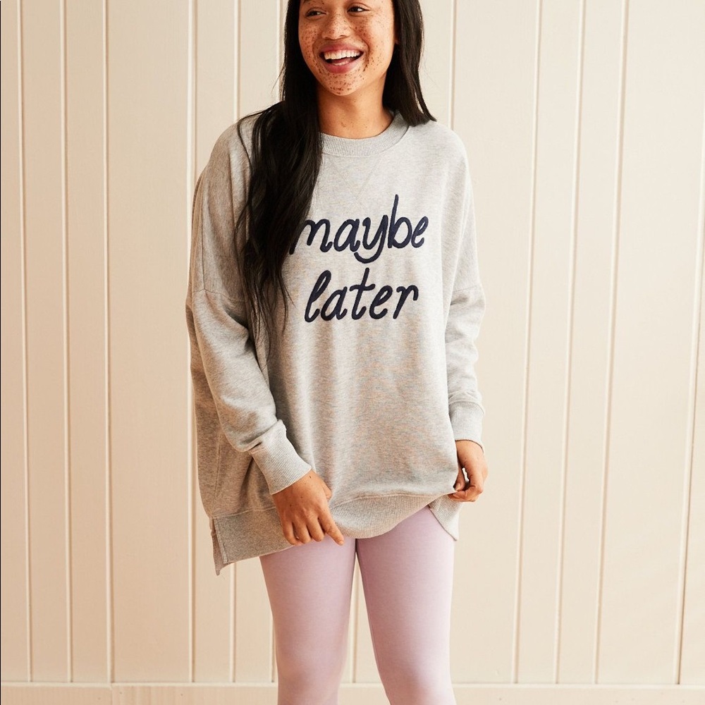 Aerie grey graphic sweatshirt